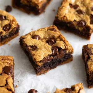 Delicious gluten-free brookies dessert combining brownies and cookies.