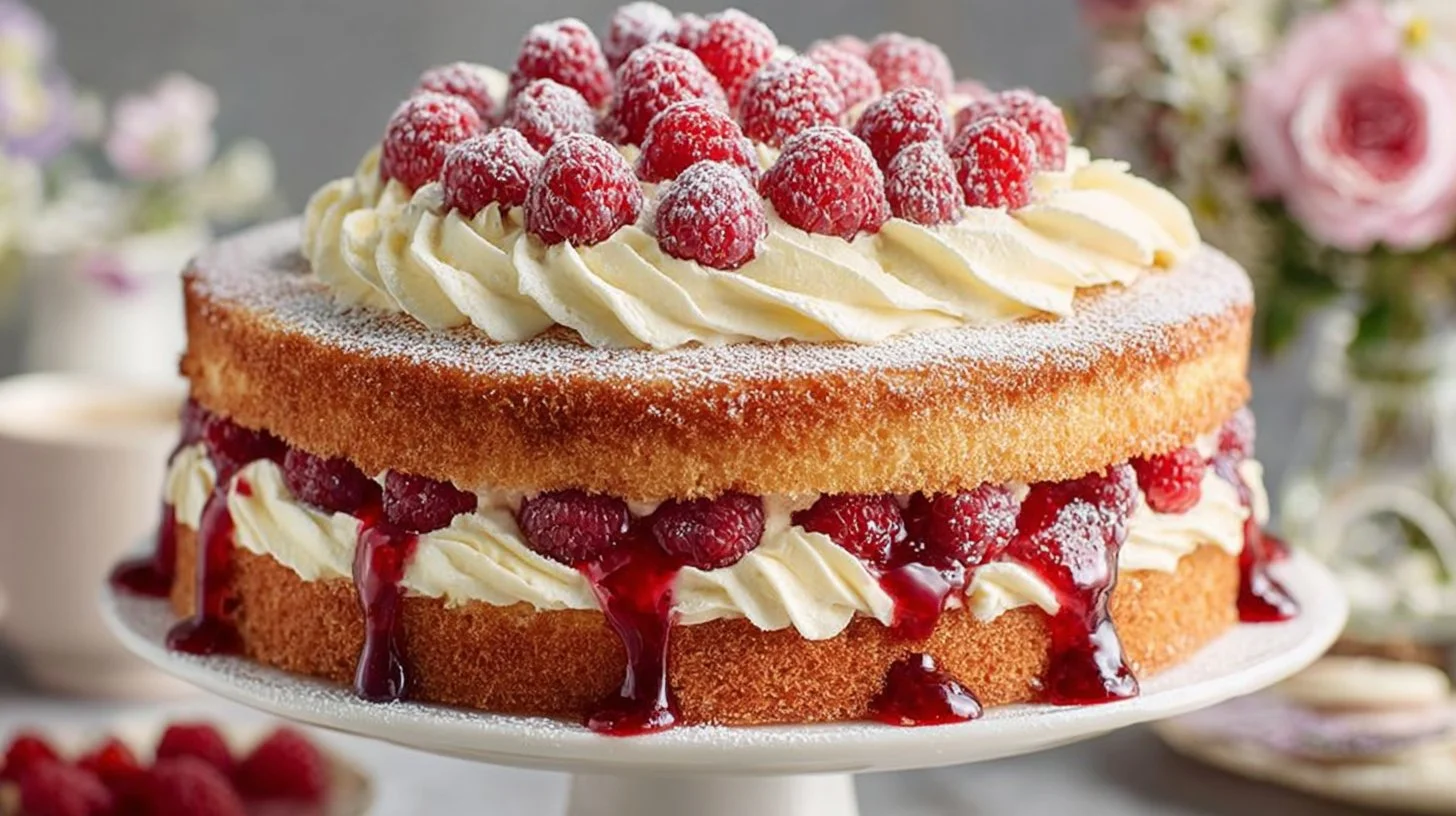 Honey Raspberry Cake