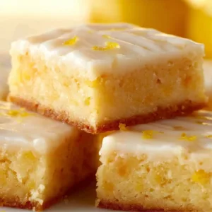 Lemon Blondie Bars with Fresh Lemon Flavor 3 Delicious lemon blondie bars topped with fresh lemon zest