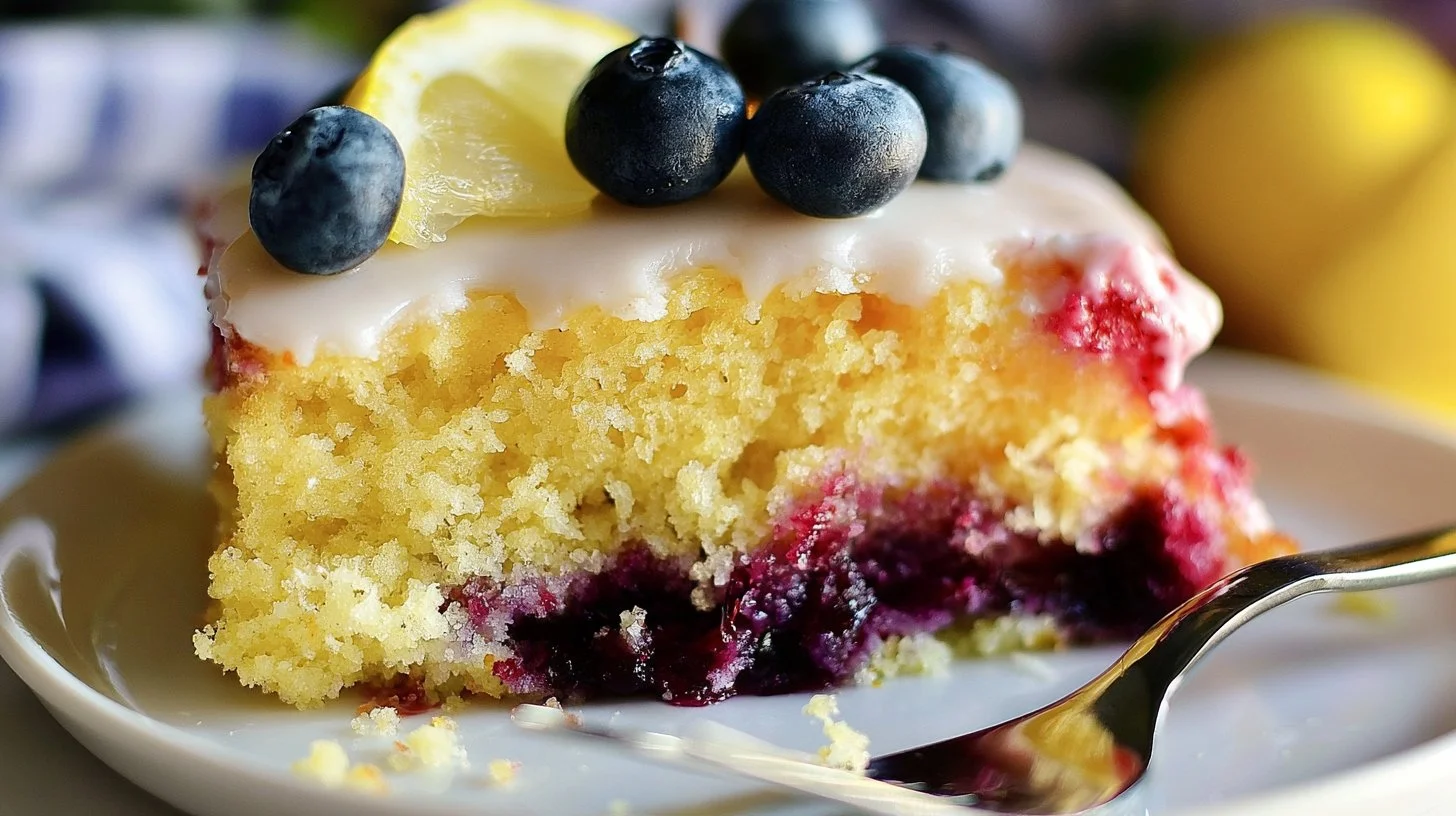 Lemon Blueberry Sheet Cake