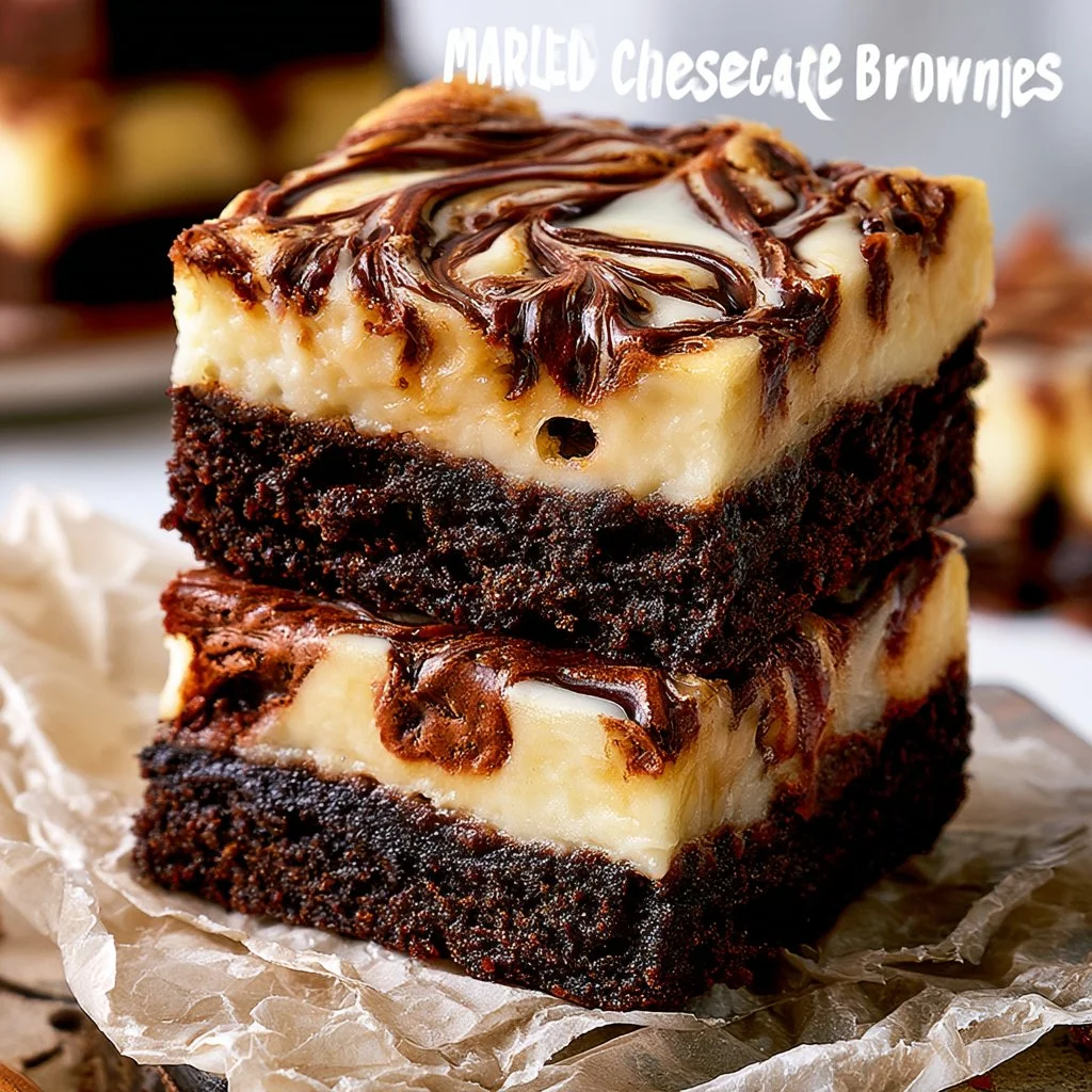 Delicious marbled chocolate brownies fresh out of the oven