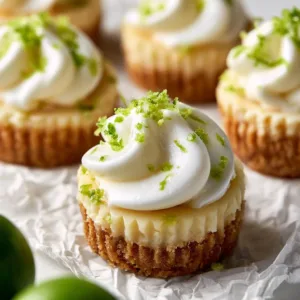 Mini Key Lime Cheesecake Tarts – Creamy & Easy Dessert 2 Mini Key Lime Cheesecake Tarts with a zesty and creamy filling