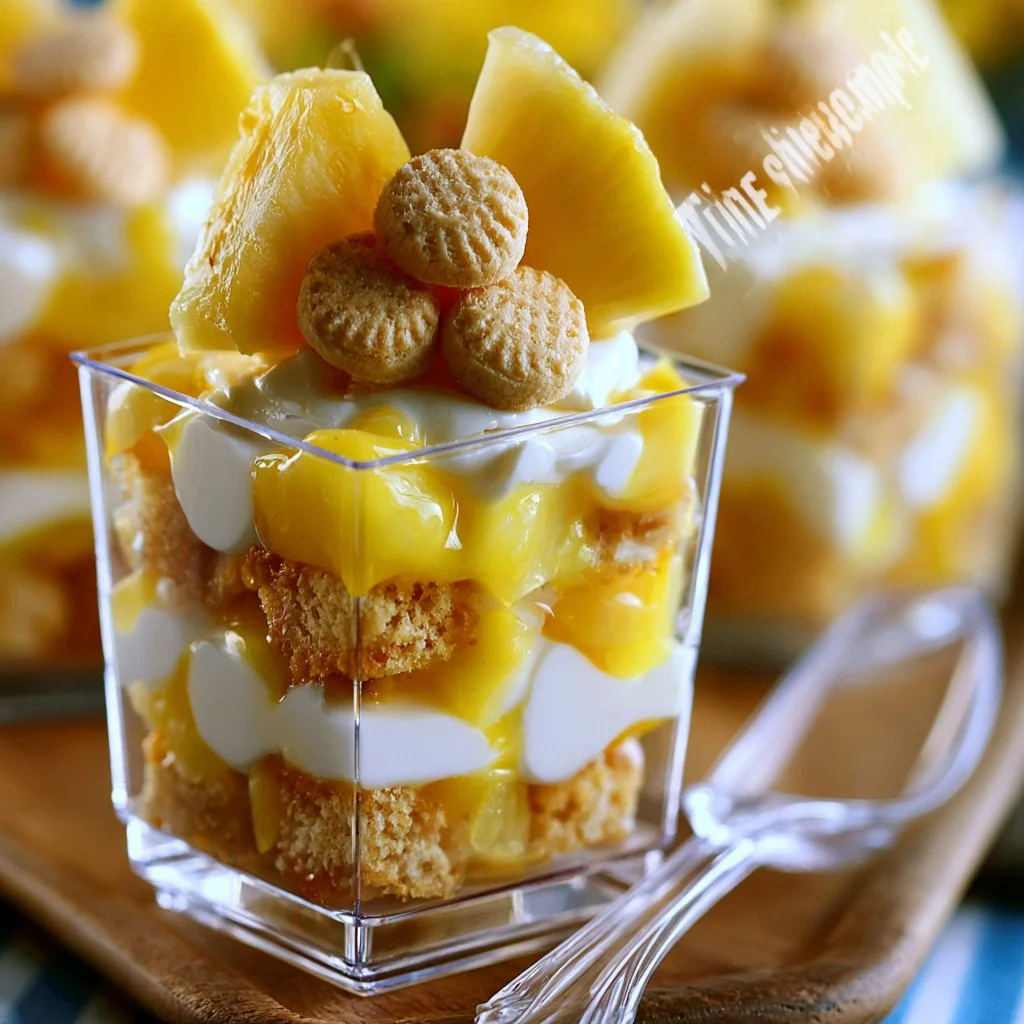 Mini Pineapple Cheesecake Trifles