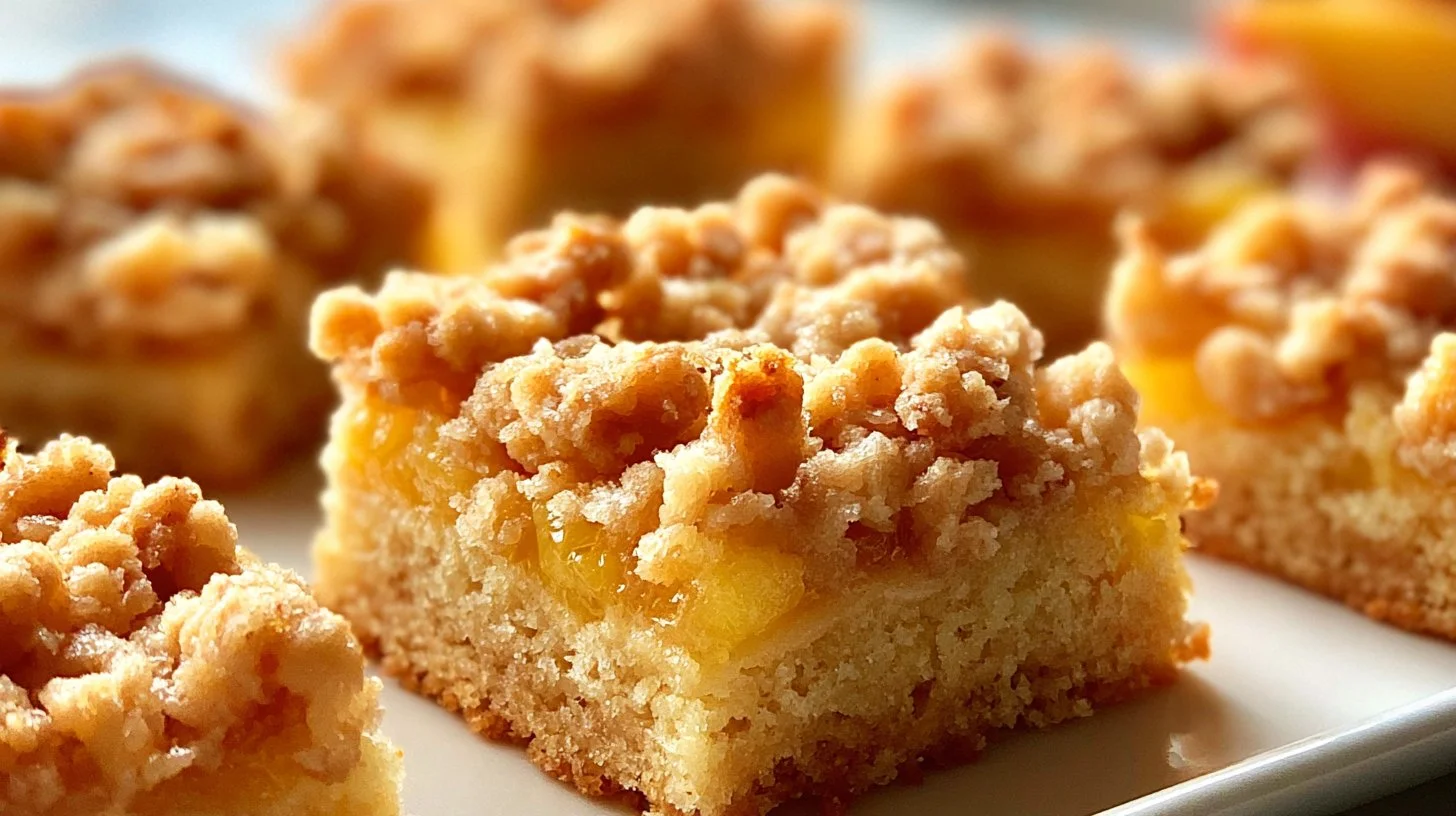 Peach Crumble Bars
