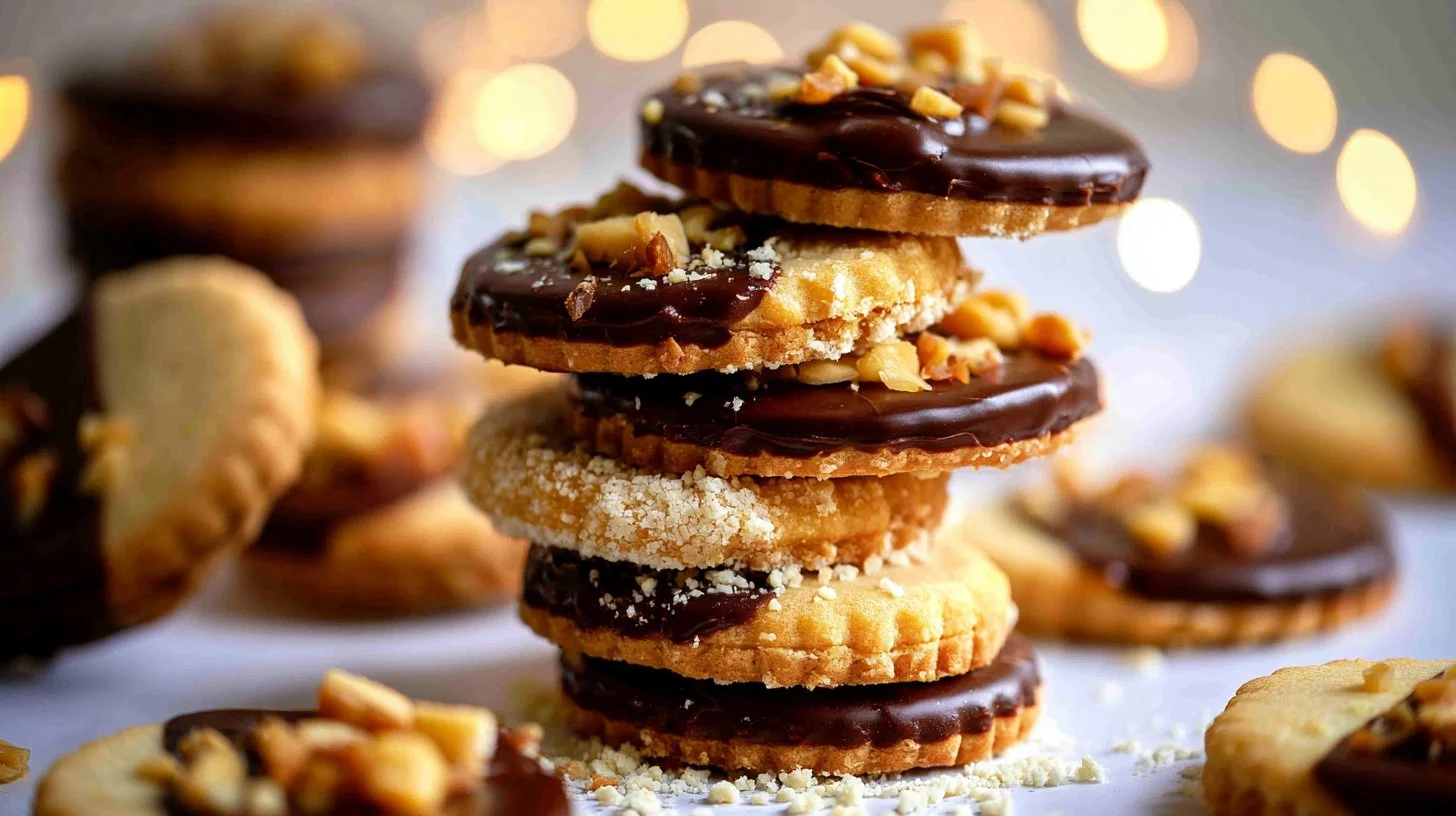 Peanut Butter and Honey Shortbread Cookies