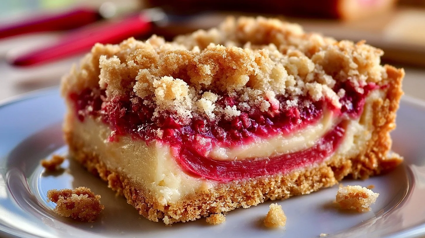 Rhubarb Cream Cheese Bars