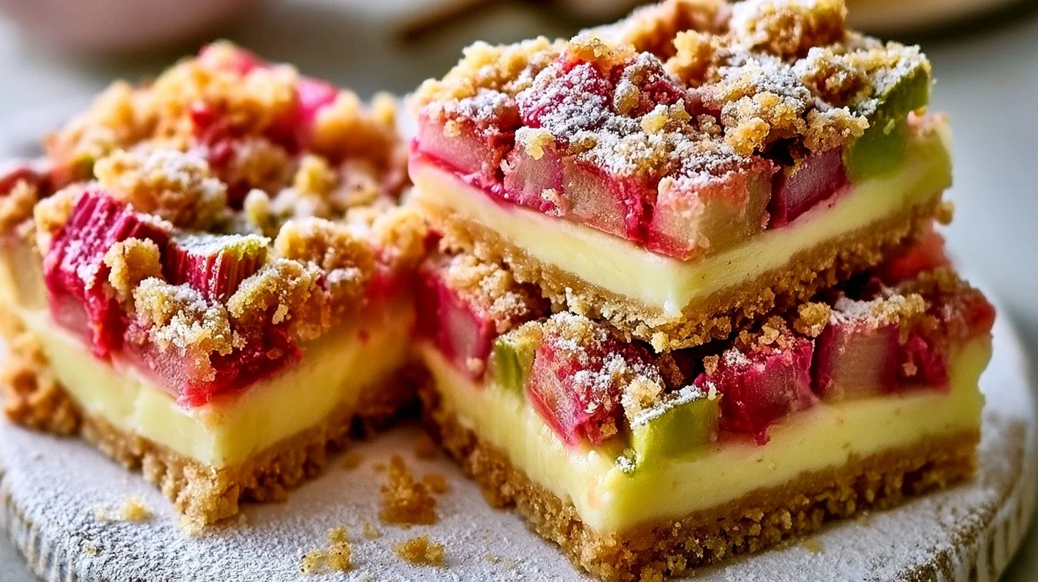 Rhubarb Custard Bars