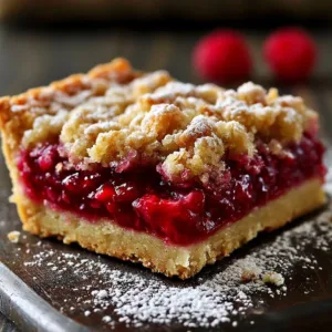 Delicious rhubarb shortbread streusel bars on a plate, ready to enjoy.