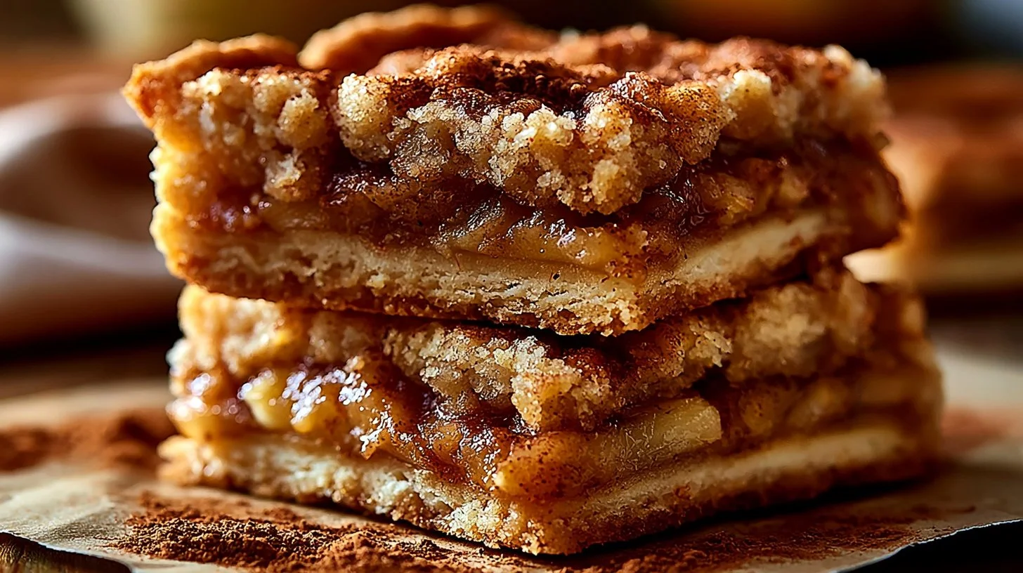 Soft Apple Snickerdoodle Bars With Cinnamon Glaze