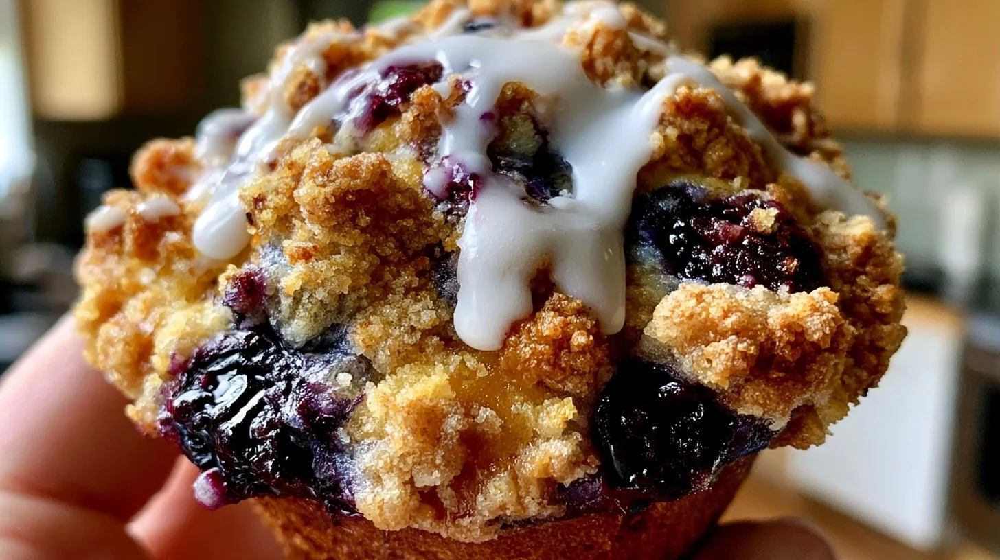 Sourdough Blueberry Lemon Muffins