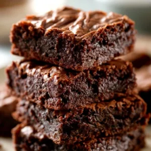 Delicious sourdough brownie on a plate with a rich chocolate glaze