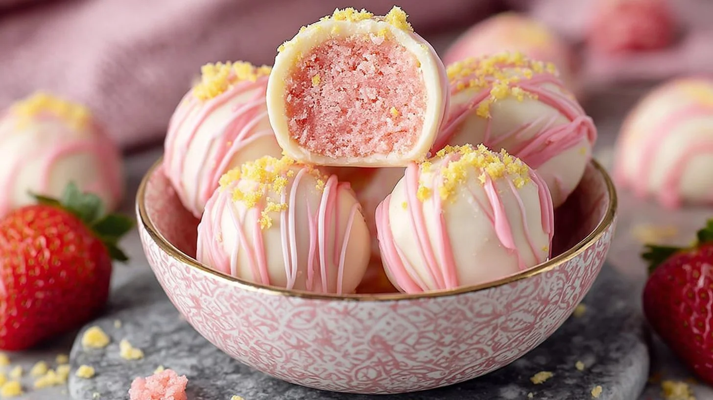 Strawberry Shortcake Truffles