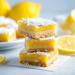 Delicious homemade easy lemon bars with a creamy lemon filling and crust