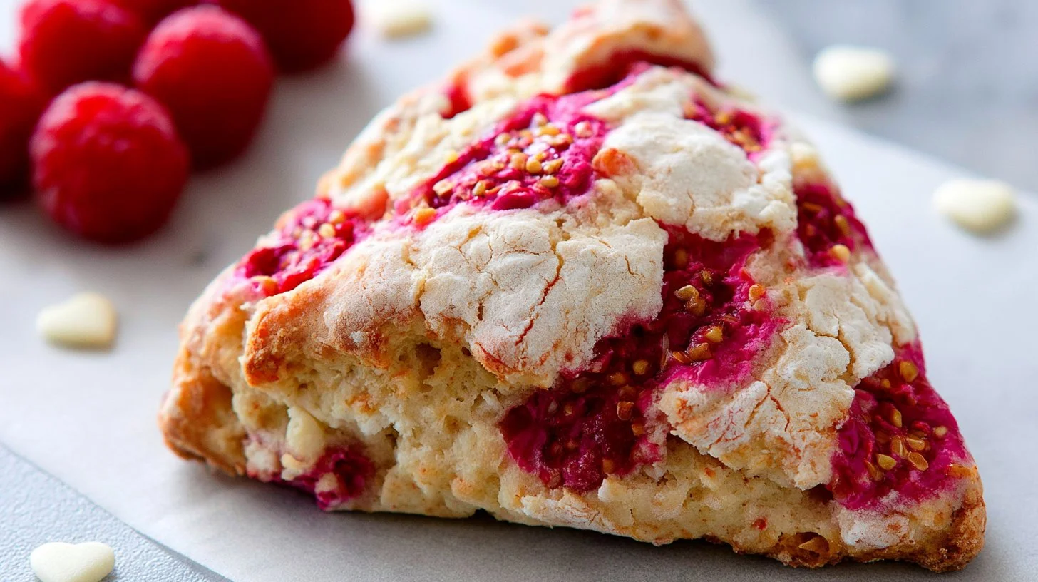 White Chocolate Raspberry Scones 1 White Chocolate Raspberry Scones