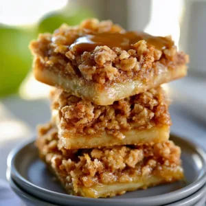 Delicious homemade Apple Crisp Bars with a crunchy topping and apple filling