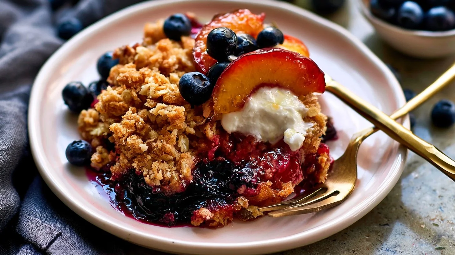 Blueberry Peach Crumble