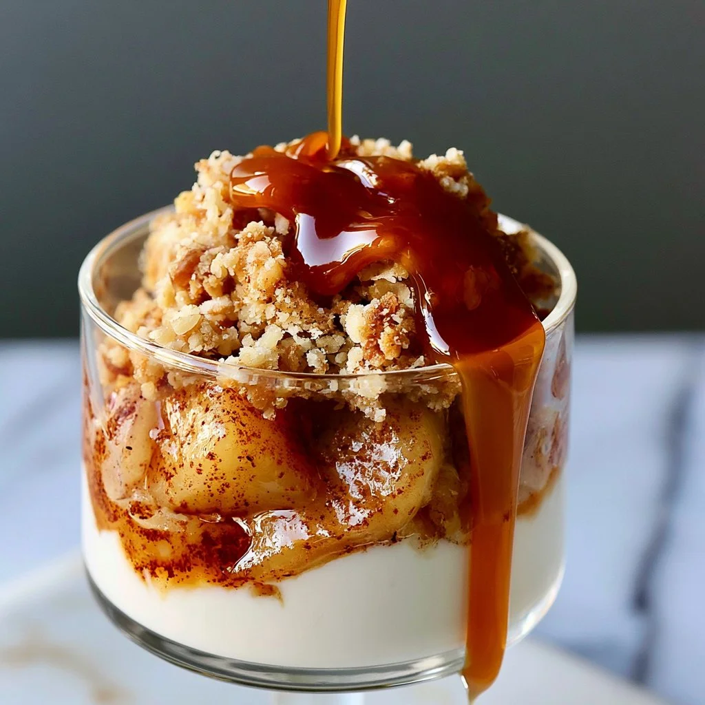 caramel-apple-cheesecake-cups-2026-07-03-150607 Caramel apple cheesecake cups garnished with caramel drizzle and apple slices