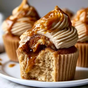 Delicious dulce de leche cupcakes topped with creamy frosting
