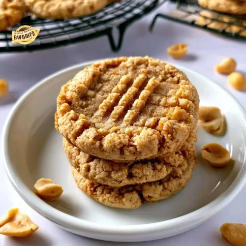 Delicious easy 3 ingredient peanut butter cookies on a baking sheet