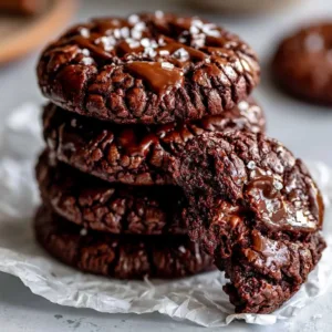 Delicious fudgy gluten-free chocolate cookies on a baking tray