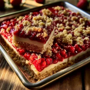 Heavenly Strawberry Cheesecake Bars 2 Heavenly strawberry cheesecake bars topped with fresh strawberries