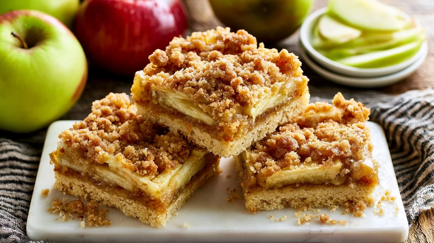 Homemade Apple Shortbread Bars