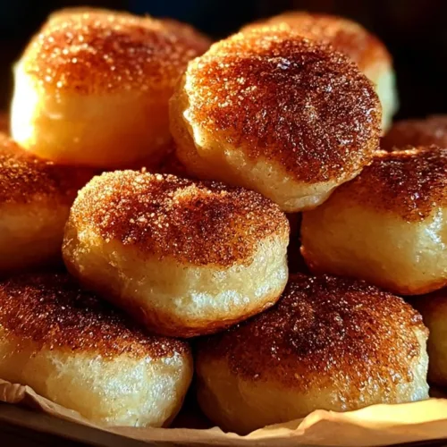 Delicious cinnamon sugar biscuit bites served on a plate