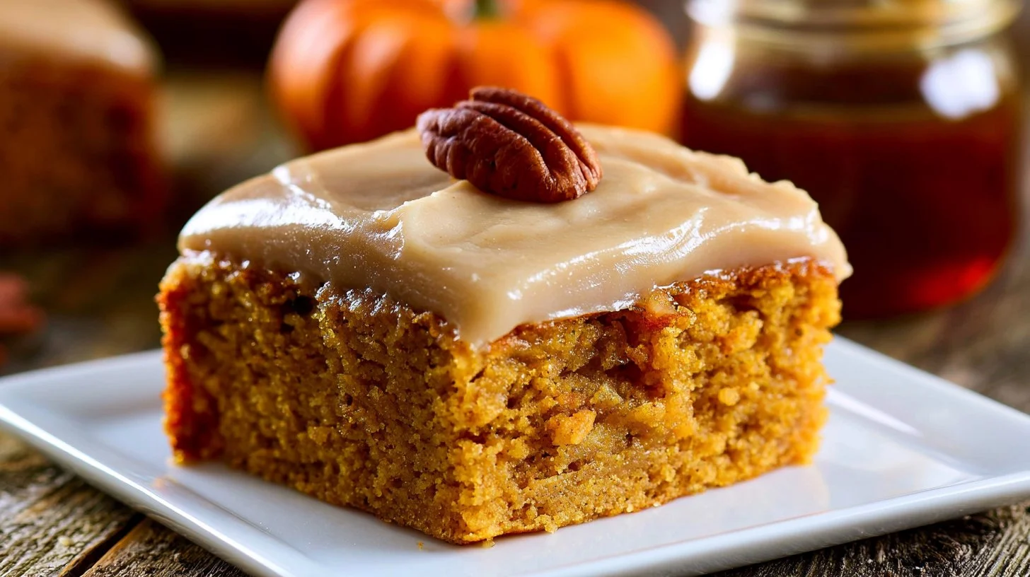 Pumpkin Cake With Caramel Frosting