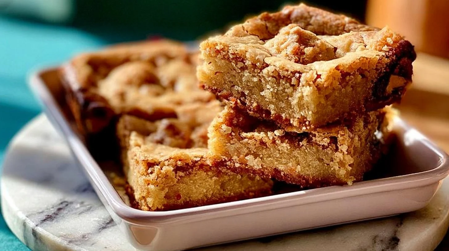 Homemade Blondie Brownies Soft & Chewy