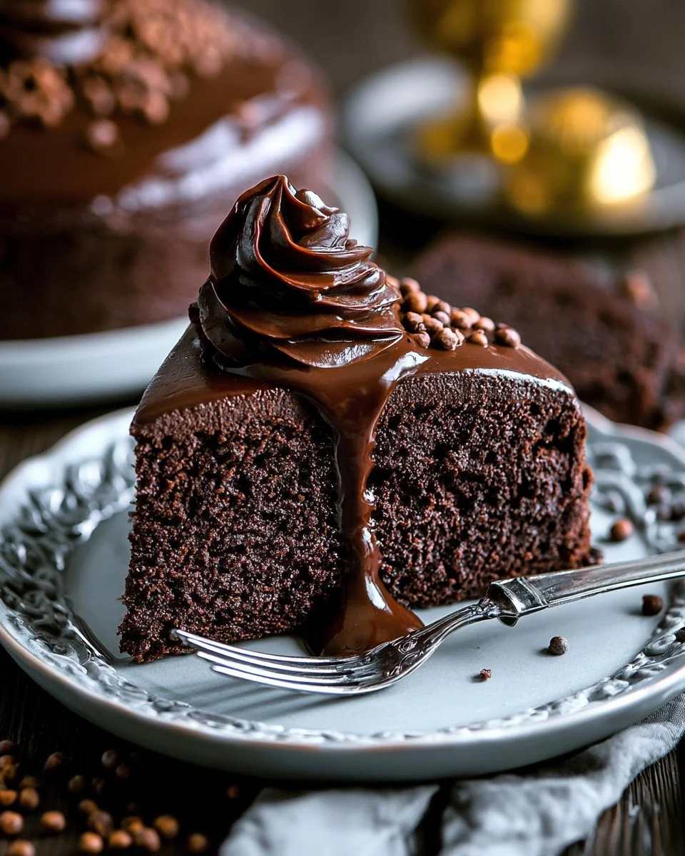 Delicious homemade sugar-free chocolate cake with rich frosting