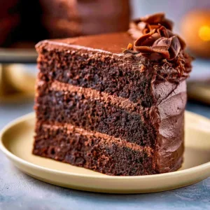 The BEST Healthy Chocolate Cake (NO sugar or fat!) 3 Delicious healthy chocolate cake topped with fresh berries and chocolate glaze.