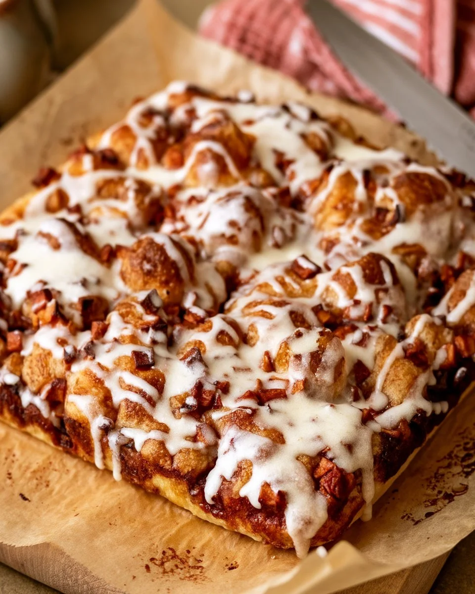 Cinnamon Apple Sourdough Focaccia with apples and cinnamon on top