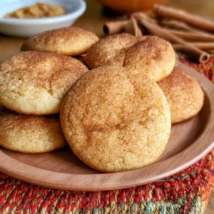 Plate of homemade sugar free snickerdoodle cookies for a healthy dessert option
