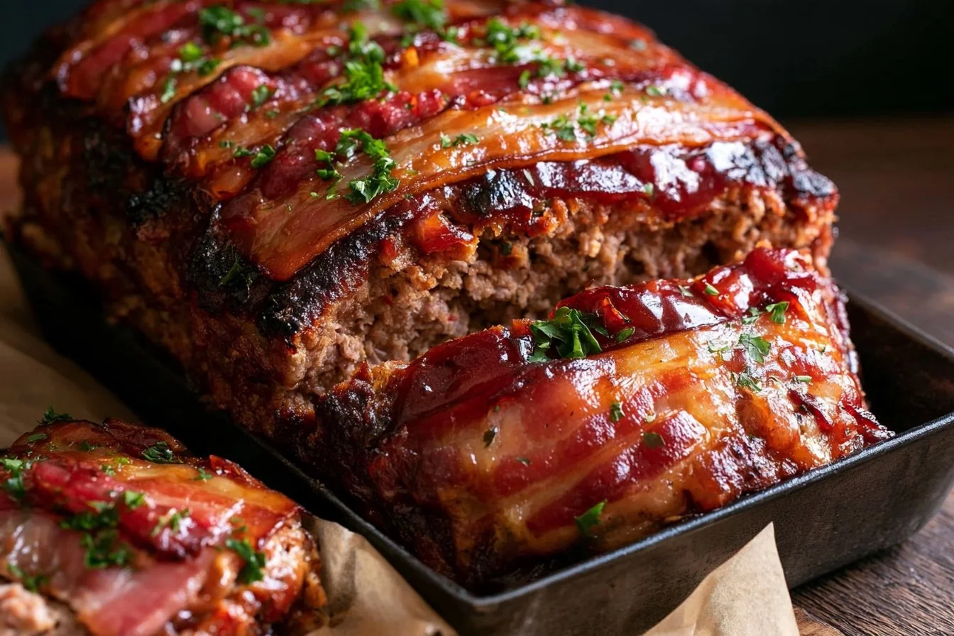Gordon Ramsay Meatloaf with Bacon Topping