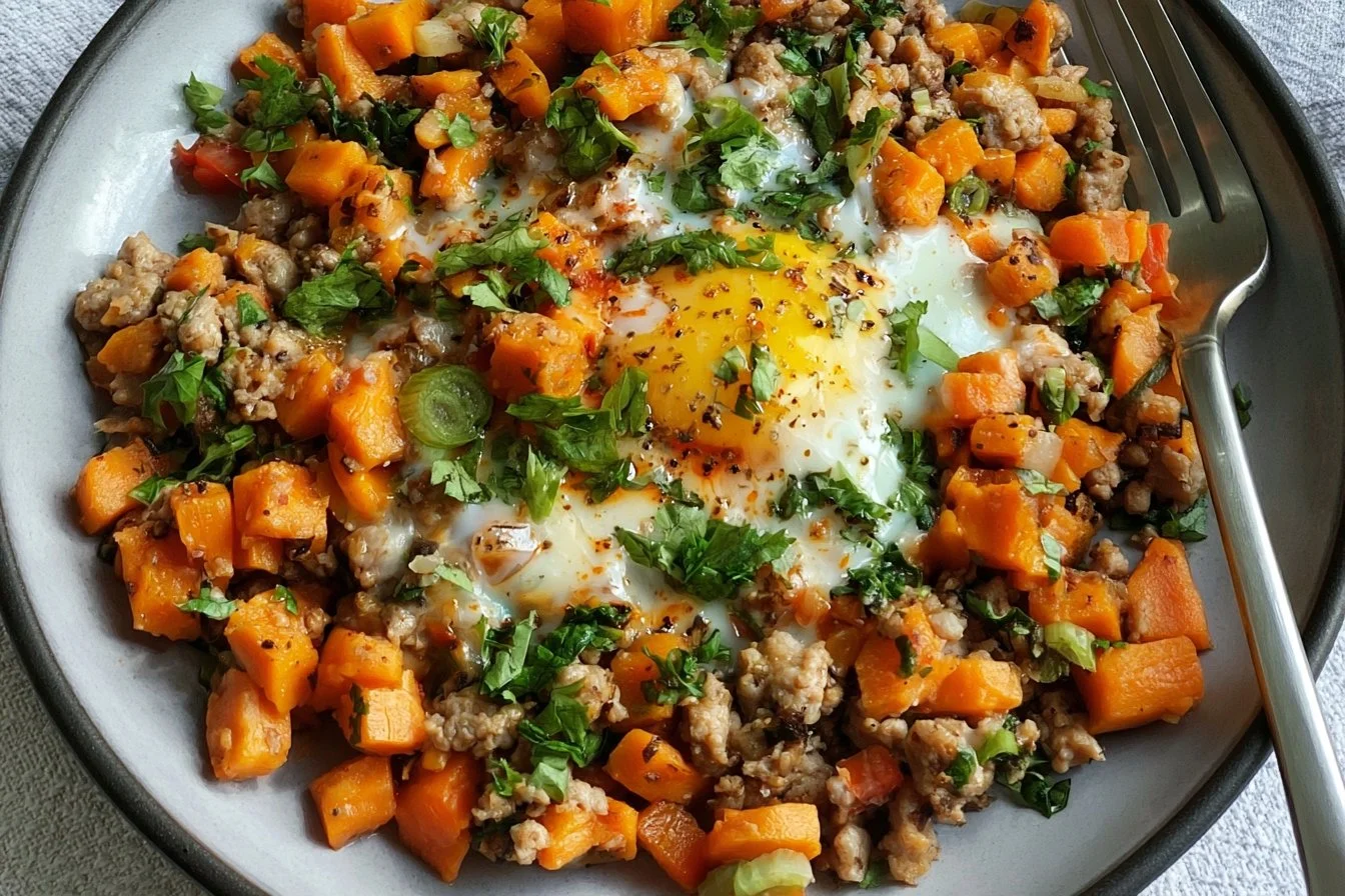 Ground Turkey Sweet Potato Skillet